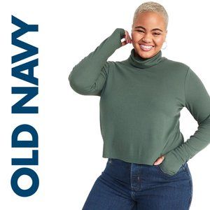 Old Navy Sweaters | Nwt - Old Navy -Forest Green Ribbed Turtleneck Sweater W Thumb Holes, Sz 3X | Color: Green | Size: 3X | Lauriemanley999's Closet